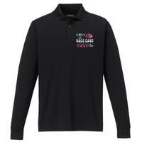 Drag Racing Race Car Girl Like Race Cars Too Performance Long Sleeve Polo