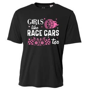 Drag Racing Race Car Girl Like Race Cars Too Cooling Performance Crew T-Shirt