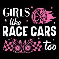 Drag Racing Race Car Girl Like Race Cars Too Cooling Performance Crew T-Shirt