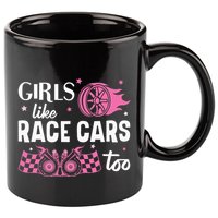 Drag Racing Race Car Girl Like Race Cars Too 11oz C Handle Ceramic Mug