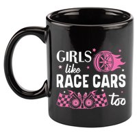 Drag Racing Race Car Girl Like Race Cars Too 11oz C Handle Ceramic Mug