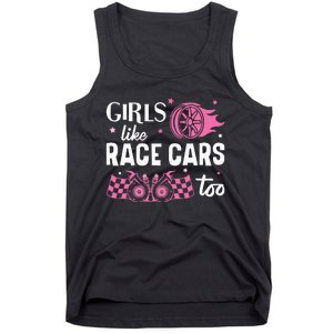 Drag Racing Race Car Girl Like Race Cars Too Tank Top