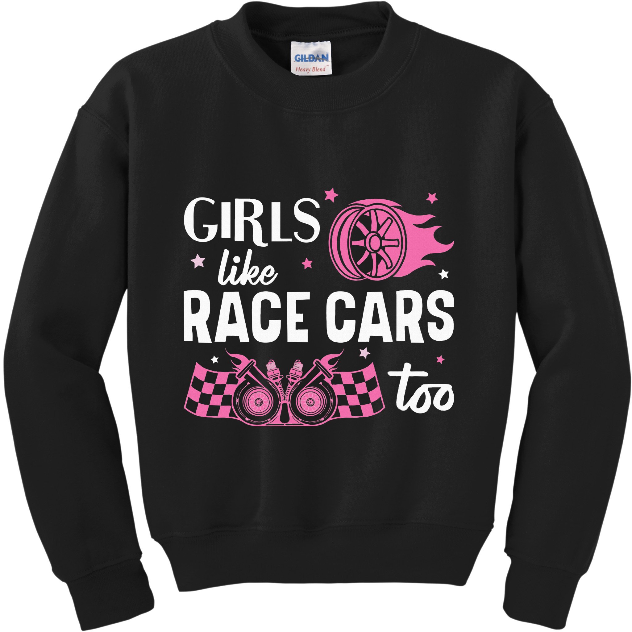 Drag Racing Race Car Girl Like Race Cars Too Kids Sweatshirt