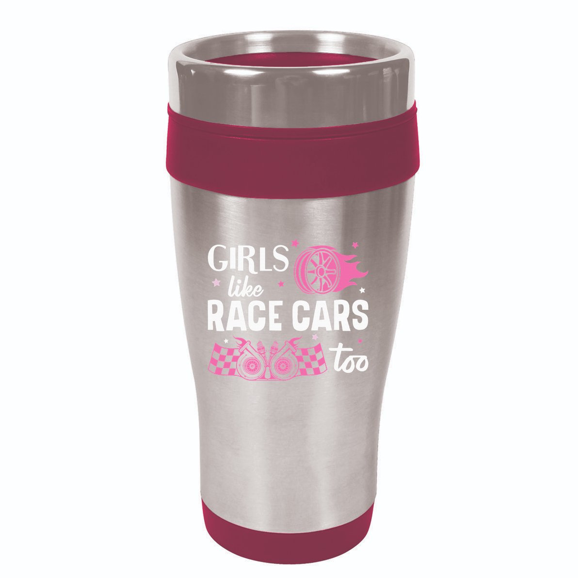 Drag Racing Race Car Girl Like Race Cars Too 16oz Travel Tumbler