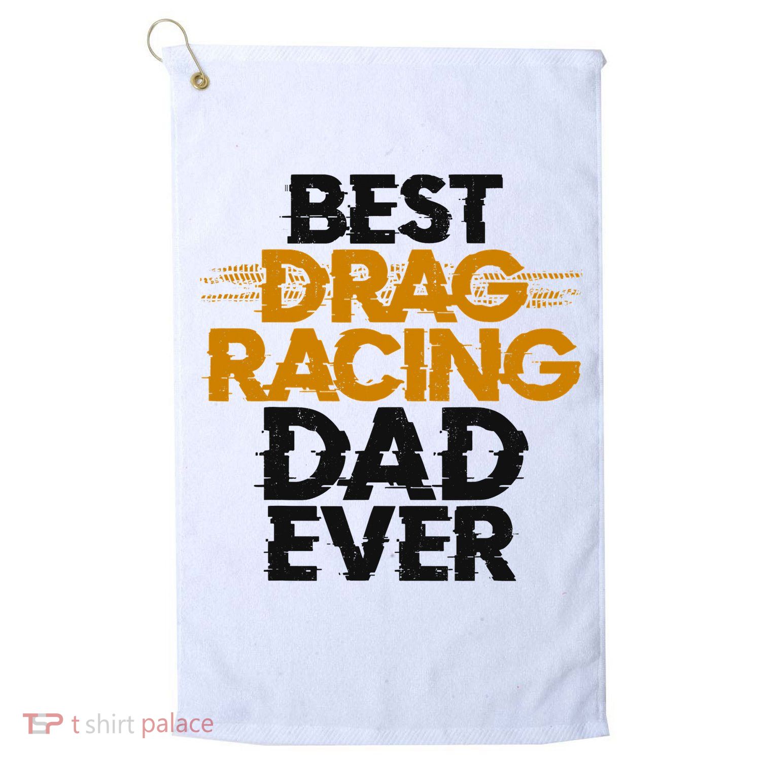 Drag Racing Race Car Dad Vintage Best Drag Racing Dad Ever Golf Towel