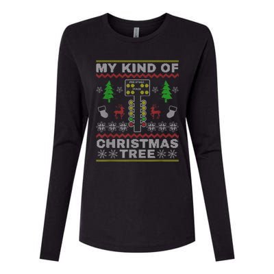 Drag Racers Racing Christmas Tree Sweater Womens Cotton Relaxed Long Sleeve T-Shirt