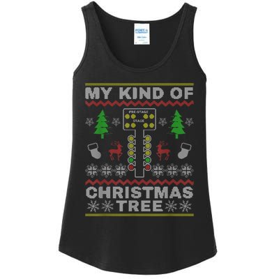 Drag Racers Racing Christmas Tree Sweater Ladies Essential Tank