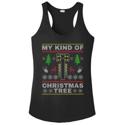 Drag Racers Racing Christmas Tree Sweater Ladies PosiCharge Competitor Racerback Tank