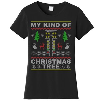 Drag Racers Racing Christmas Tree Sweater Women's T-Shirt