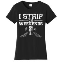 Drag Racing Race Car Pun Vintage I Strip On Weekends Women's T-Shirt