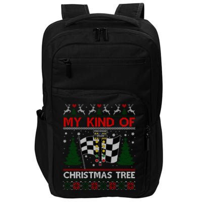 Drag Racers Racing Christmas Tree Ugly Xmas Sweater Gift Impact Tech Backpack