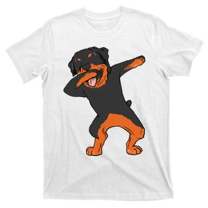 Dabbing Rottweiler Rott Dog Boy Girl Dab Dance T-Shirt