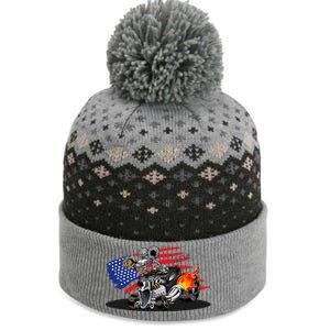 Digirods Rat Rod Racer American Flaming Hot Rod Cartoon Car The Baniff Cuffed Pom Beanie