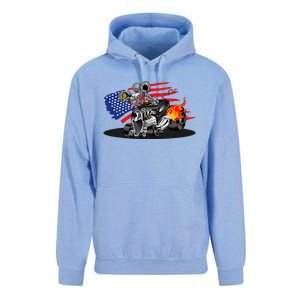 Digirods Rat Rod Racer American Flaming Hot Rod Cartoon Car Unisex Surf Hoodie