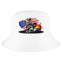 Digirods Rat Rod Racer American Flaming Hot Rod Cartoon Car Cool Comfort Performance Bucket Hat