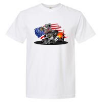 Digirods Rat Rod Racer American Flaming Hot Rod Cartoon Car Garment-Dyed Heavyweight T-Shirt