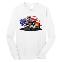 Digirods Rat Rod Racer American Flaming Hot Rod Cartoon Car Long Sleeve Shirt