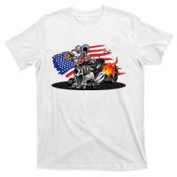 Digirods Rat Rod Racer American Flaming Hot Rod Cartoon Car T-Shirt