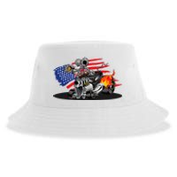 Digirods Rat Rod Racer American Flaming Hot Rod Cartoon Car Sustainable Bucket Hat