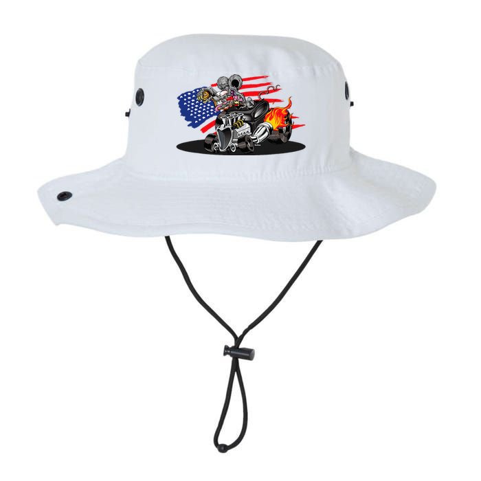 Digirods Rat Rod Racer American Flaming Hot Rod Cartoon Car Legacy Cool Fit Booney Bucket Hat