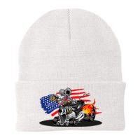 Digirods Rat Rod Racer American Flaming Hot Rod Cartoon Car Knit Cap Winter Beanie