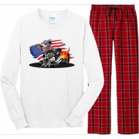 Digirods Rat Rod Racer American Flaming Hot Rod Cartoon Car Long Sleeve Pajama Set