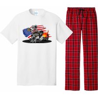 Digirods Rat Rod Racer American Flaming Hot Rod Cartoon Car Pajama Set