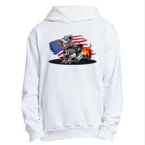 Digirods Rat Rod Racer American Flaming Hot Rod Cartoon Car Urban Pullover Hoodie