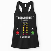 Drag Racing Race Car Phone Display Drag Racing Is Calling Womens Tank Top