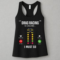 Drag Racing Race Car Phone Display Drag Racing Is Calling Womens Tank Top