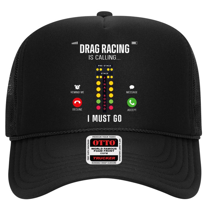 Drag Racing Race Car Phone Display Drag Racing Is Calling Hat