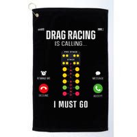 Drag Racing Race Car Phone Display Drag Racing Is Calling Golf Towel