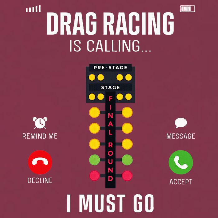Drag Racing Race Car Phone Display Drag Racing Is Calling 16oz Travel Tumbler