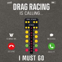 Drag Racing Race Car Phone Display Drag Racing Is Calling Cotton Canvas Backpack
