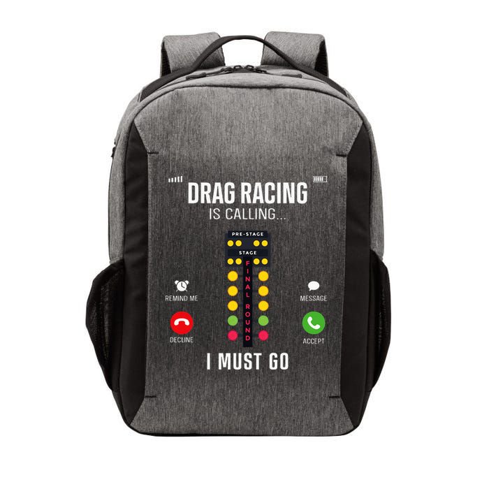 Drag Racing Race Car Phone Display Drag Racing Is Calling Vector Backpack
