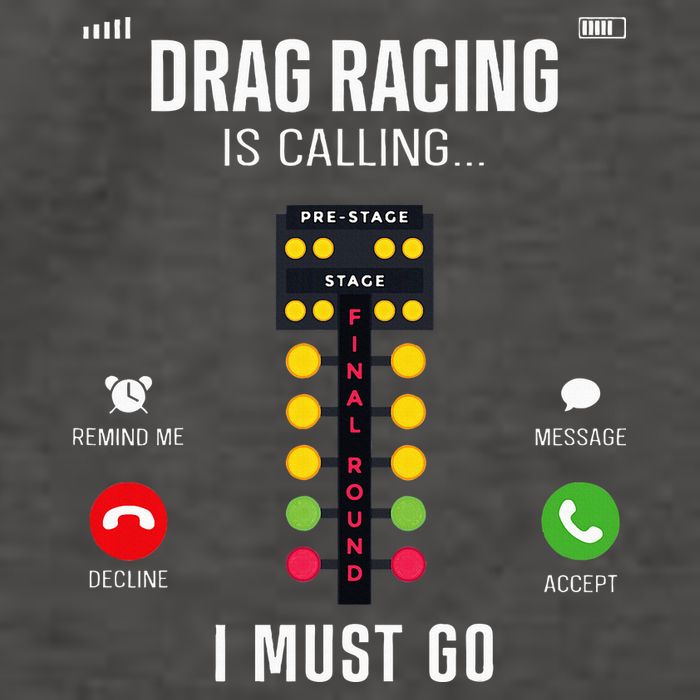 Drag Racing Race Car Phone Display Drag Racing Is Calling Vector Backpack
