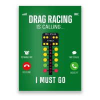 Drag Racing Race Car Phone Display Drag Racing Is Calling Poster