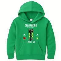 Drag Racing Race Car Phone Display Drag Racing Is Calling Kids Hoodie