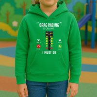 Drag Racing Race Car Phone Display Drag Racing Is Calling Kids Hoodie
