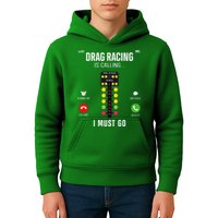 Drag Racing Race Car Phone Display Drag Racing Is Calling Kids Hoodie