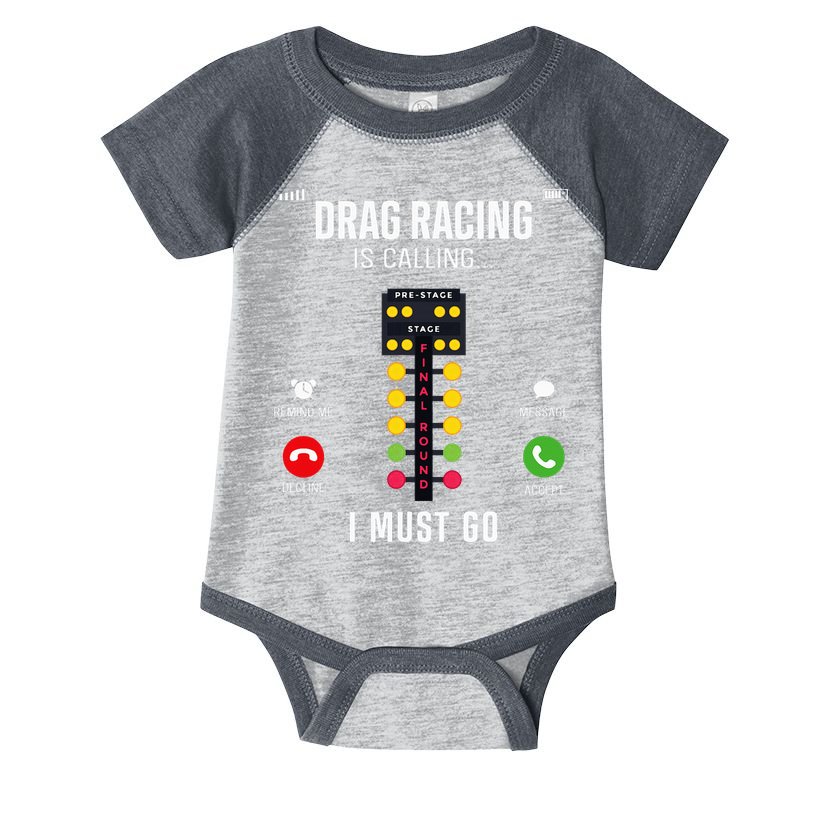 Drag Racing Race Car Phone Display Drag Racing Is Calling Infant Baby Jersey Bodysuit