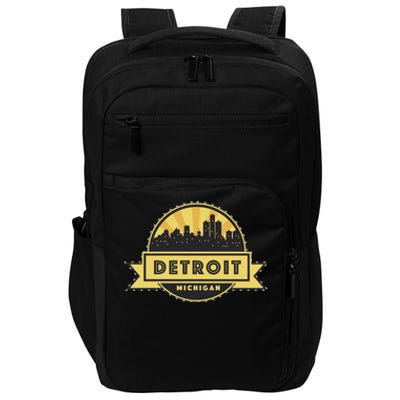 Detroit Record Skyline Logo Impact Tech Backpack