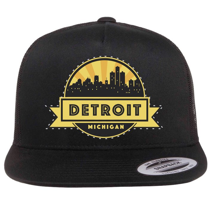 Detroit Record Skyline Logo Flatbill Hat