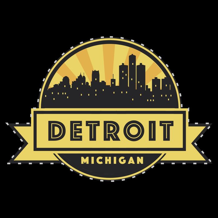 Detroit Record Skyline Logo Flatbill Hat