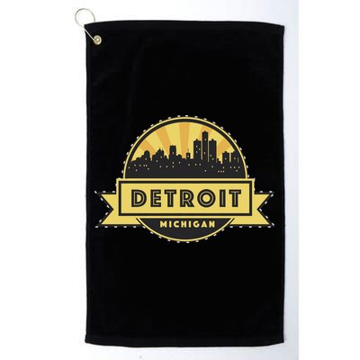 Detroit Record Skyline Logo Golf Towel