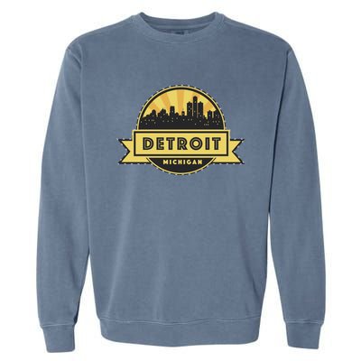 Detroit Record Skyline Logo Garment-Dyed Sweatshirt