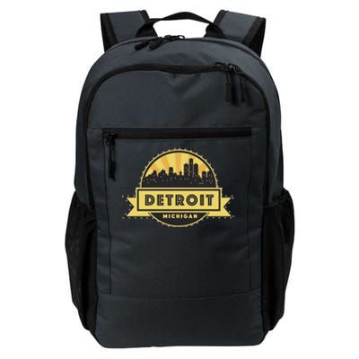 Detroit Record Skyline Logo Daily Commute Backpack