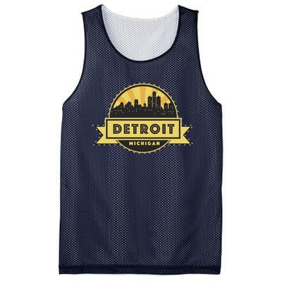 Detroit Record Skyline Logo Mesh Reversible Basketball Jersey Tank