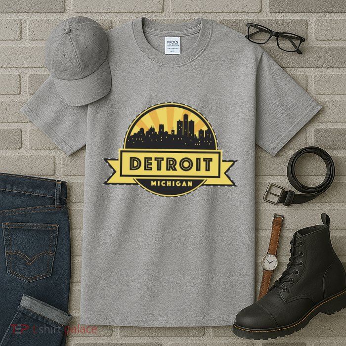 Detroit Record Skyline Logo Tall T-Shirt