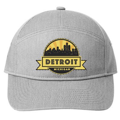 Detroit Record Skyline Logo 7-Panel Snapback Hat